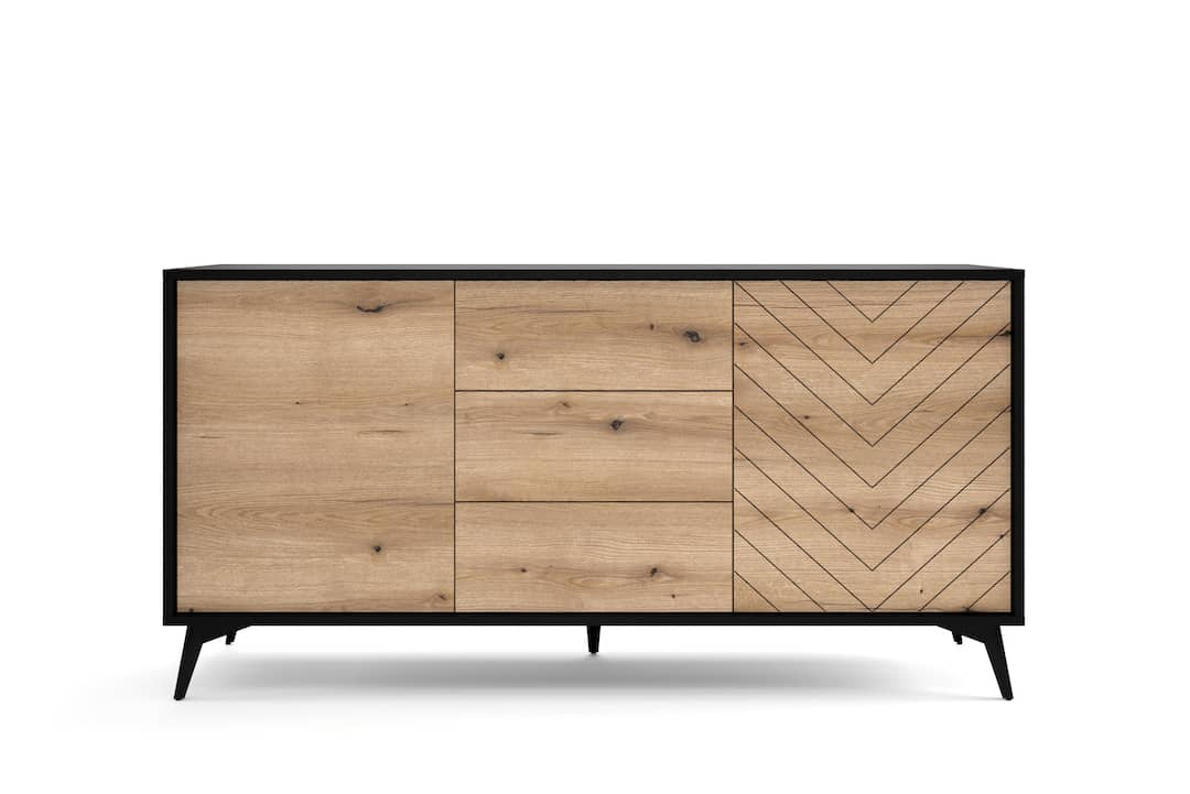 Diamond Large Sideboard Cabinet 154cm [Drawers] - Image 2