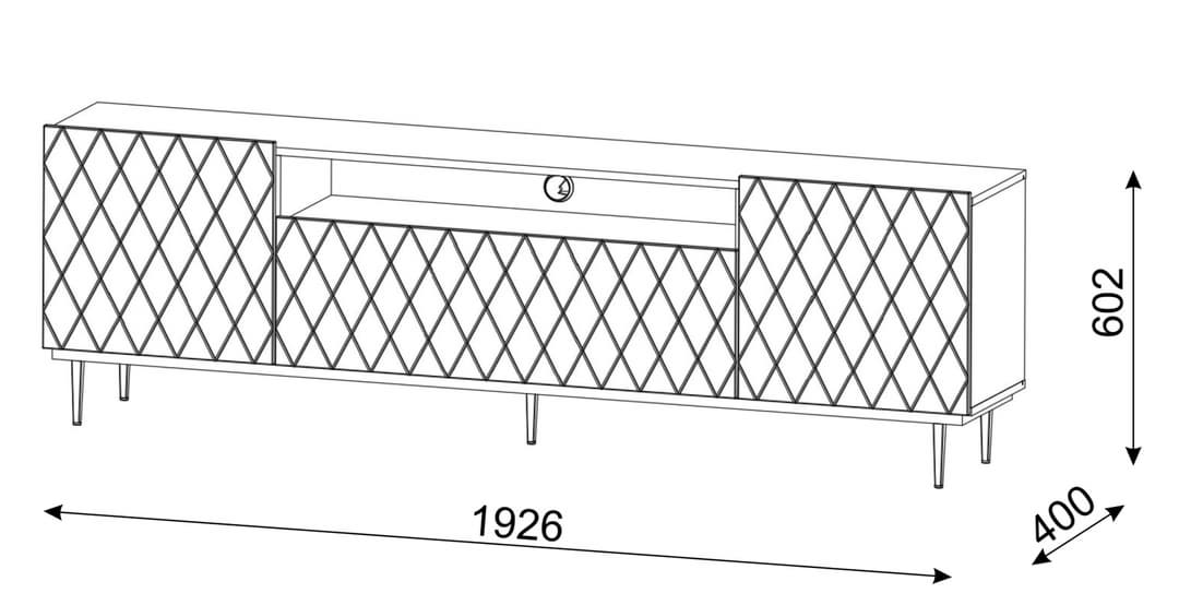 Diuna TV Cabinet 193cm - Image 3