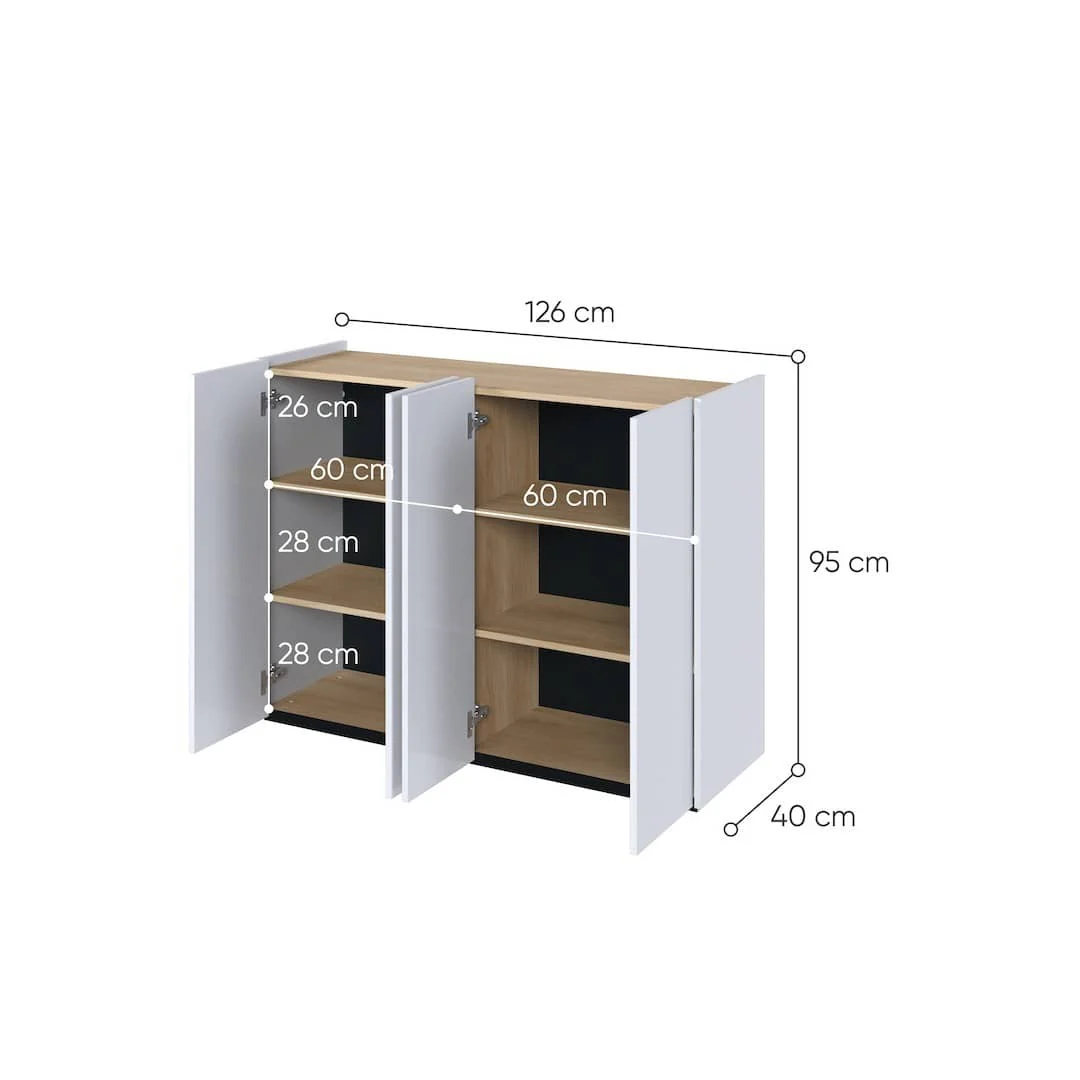 Easy EA-02 Sideboard Cabinet 126cm - Image 7
