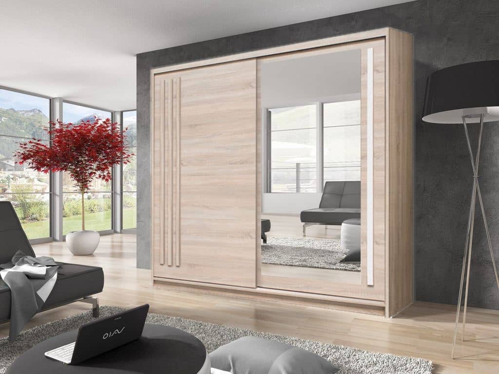 Effect 2 Sliding Door Wardrobe 200cm - Image 3
