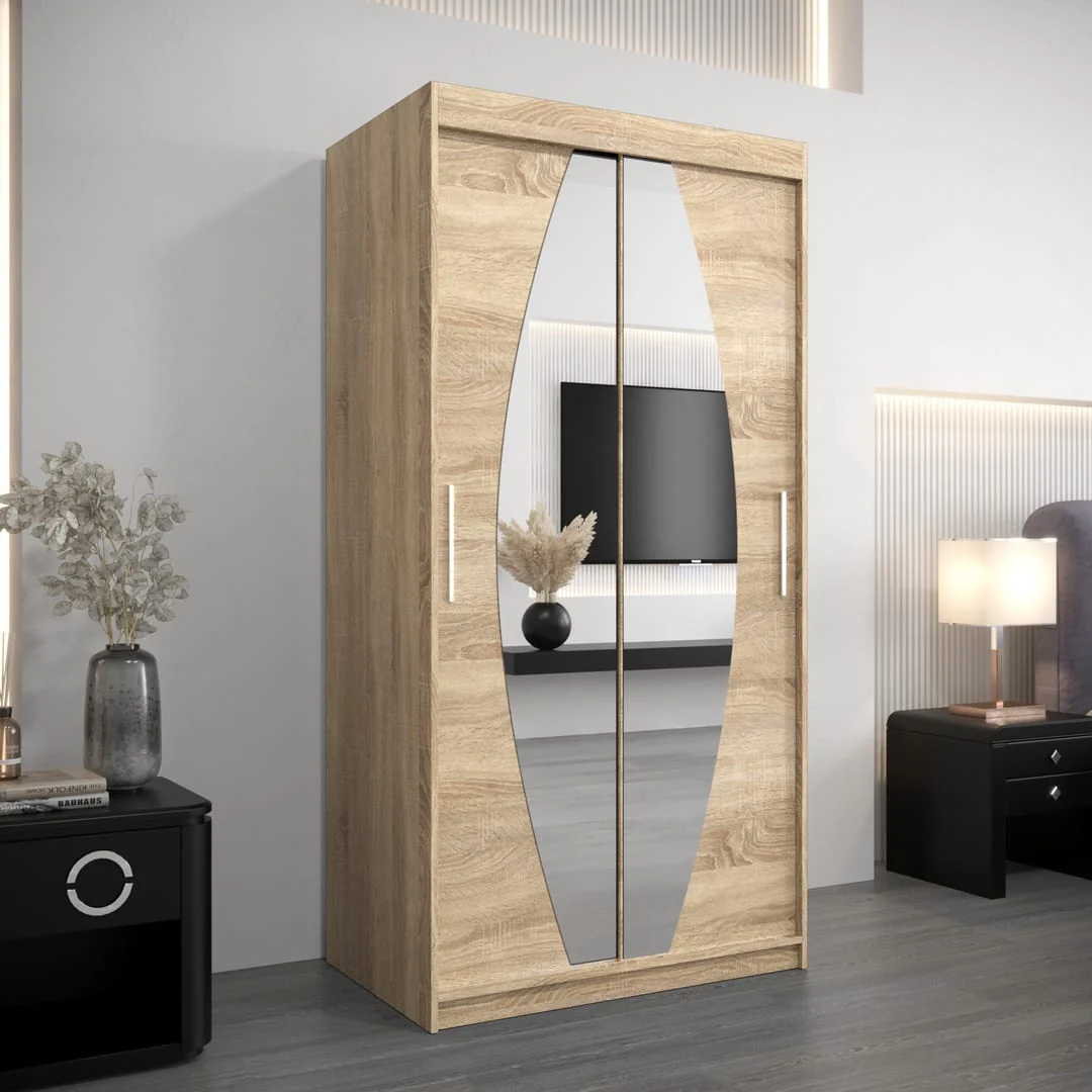 Elypse Sliding Door Wardrobe 100cm - Image 14
