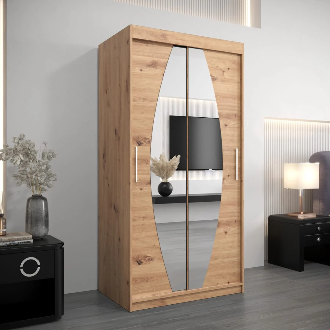 Elypse Sliding Door Wardrobe 100cm - Image 5
