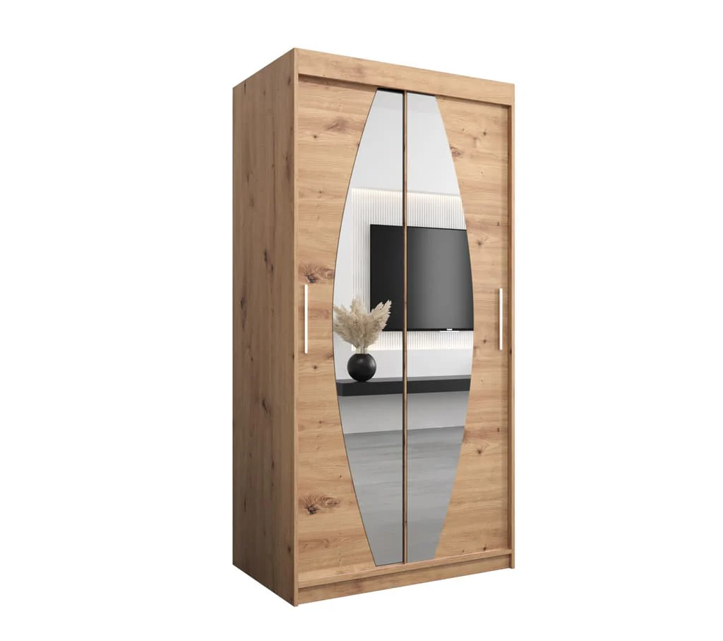 Elypse Sliding Door Wardrobe 100cm - Image 6