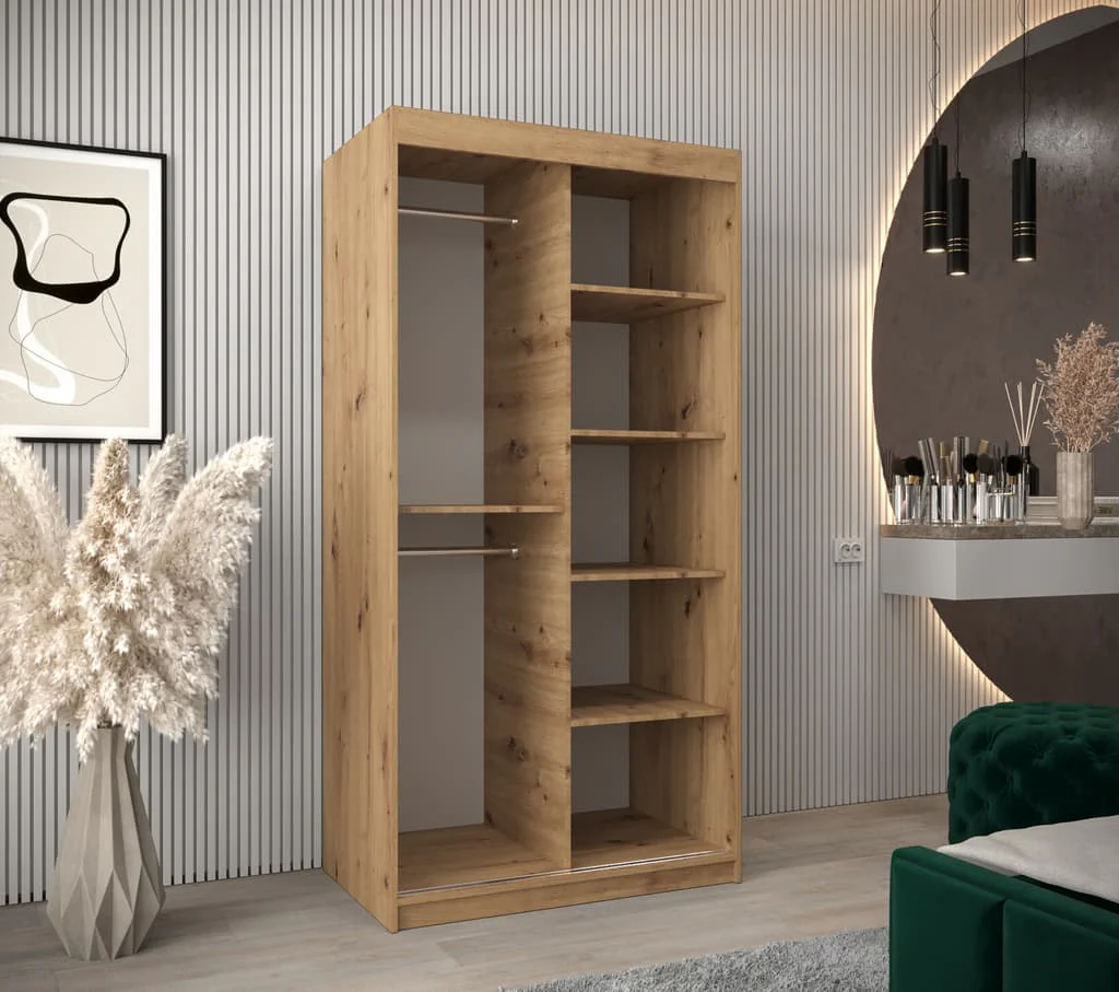 Elypse Sliding Door Wardrobe 100cm - Image 7