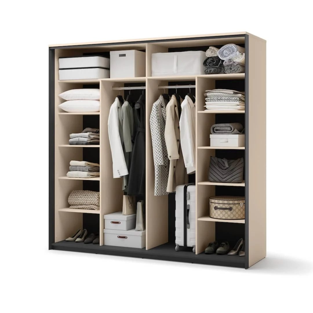 Enna EN-01 Sliding Door Wardrobe 220cm - Image 4