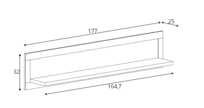 Evora 02 Wall Shelf 177cm - Image 3