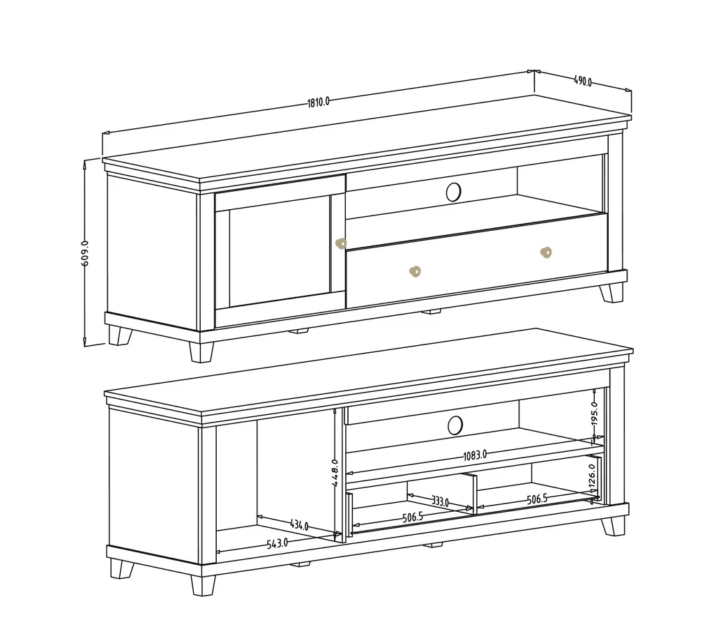 Evora 40 TV Cabinet 181cm - Image 5