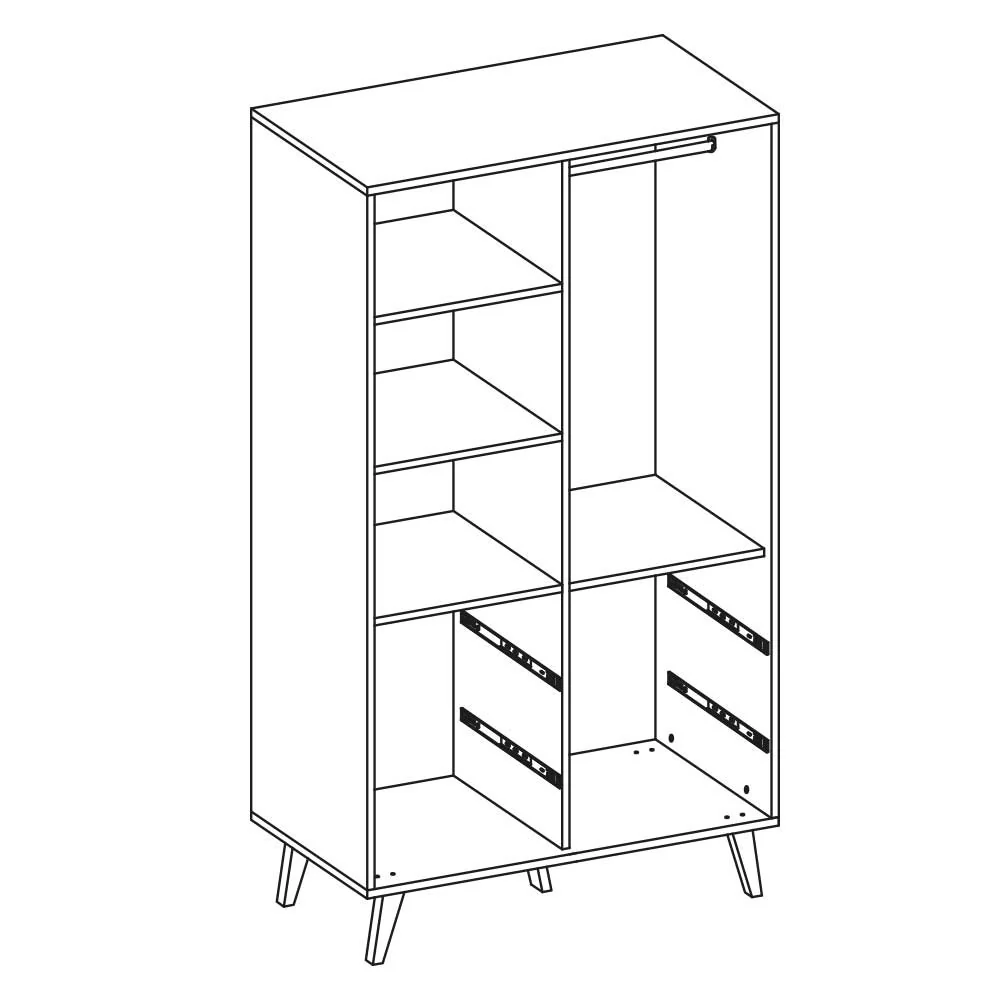 Figo FG-06 Hinged Wardrobe 104cm - Image 4