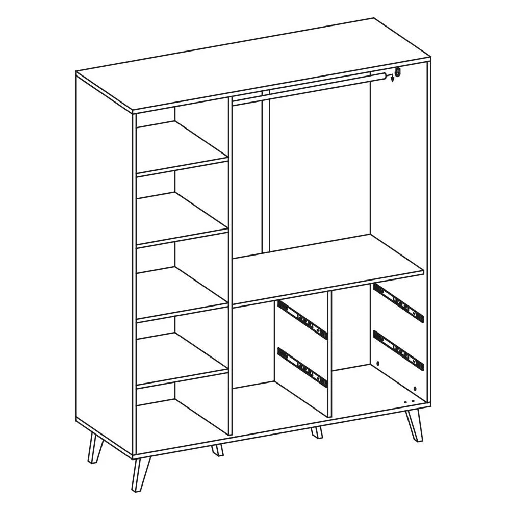 Figo FG-19 Hinged Wardrobe 150cm - Image 3