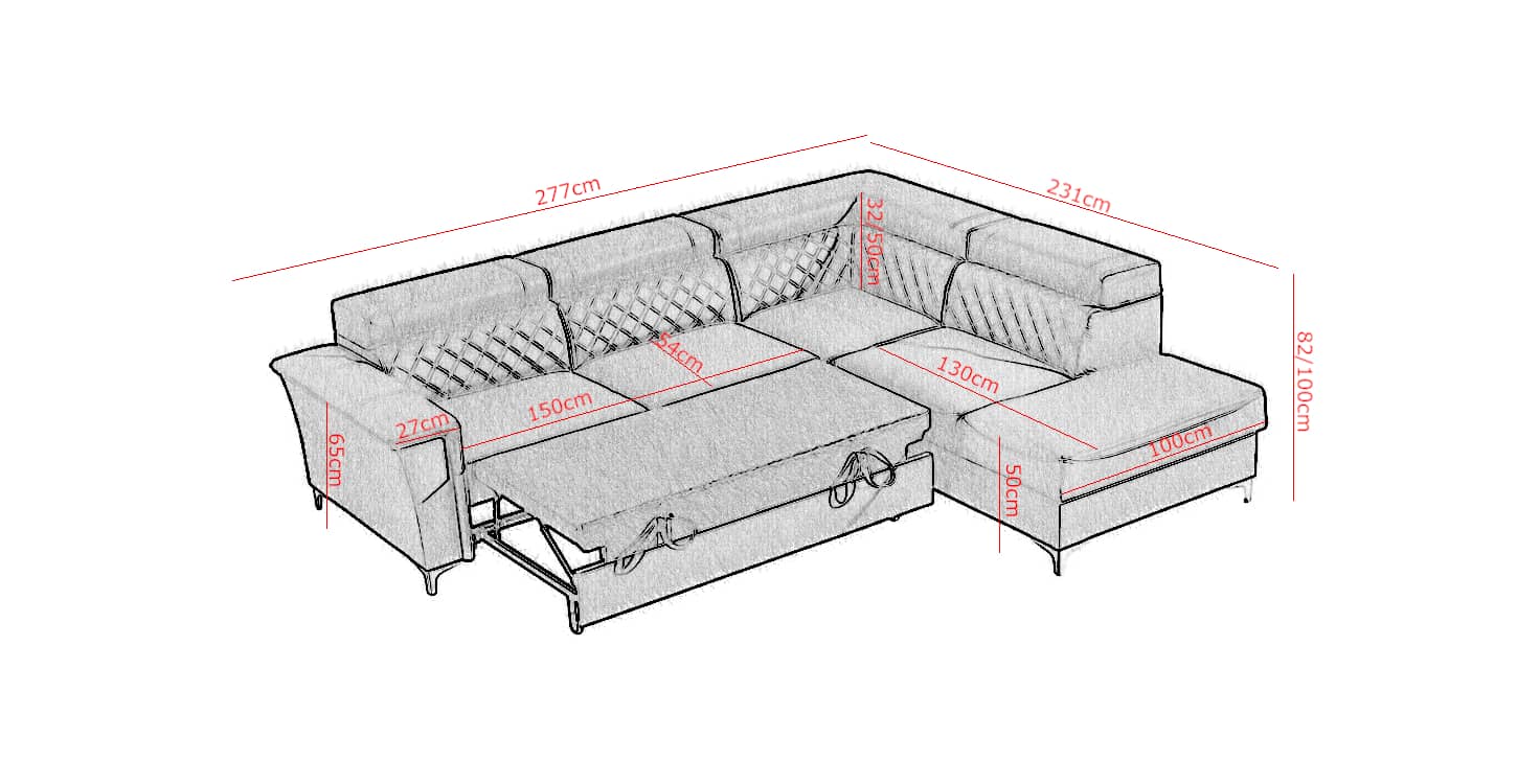 Garry I Corner Sofa Bed - Image 4