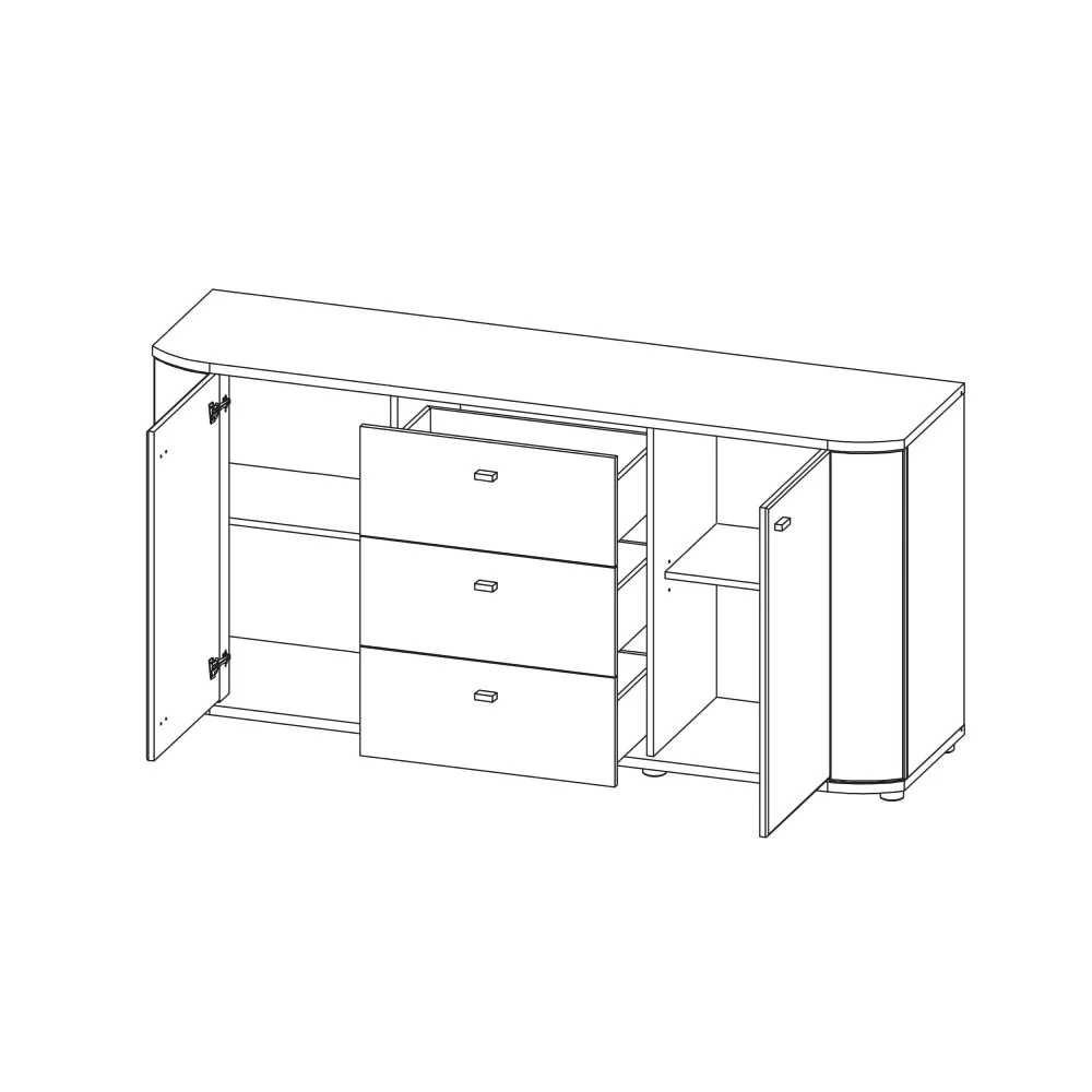 Gent 84 Sideboard Cabinet 167cm - Image 2