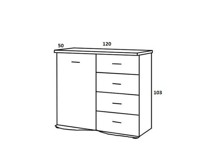 Grenada Sideboard Cabinet 120cm - Image 3