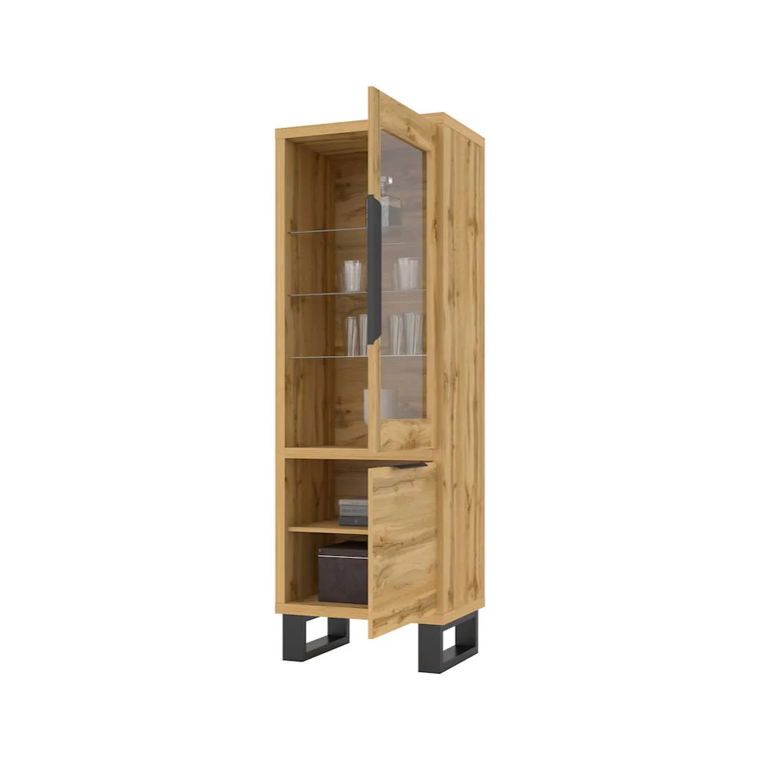 Halle 05 Tall Display Cabinet 84cm - Image 3