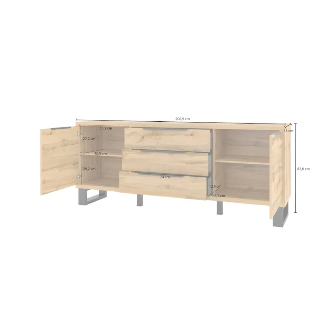 Halle 25 Sideboard Cabinet 200cm - Image 4