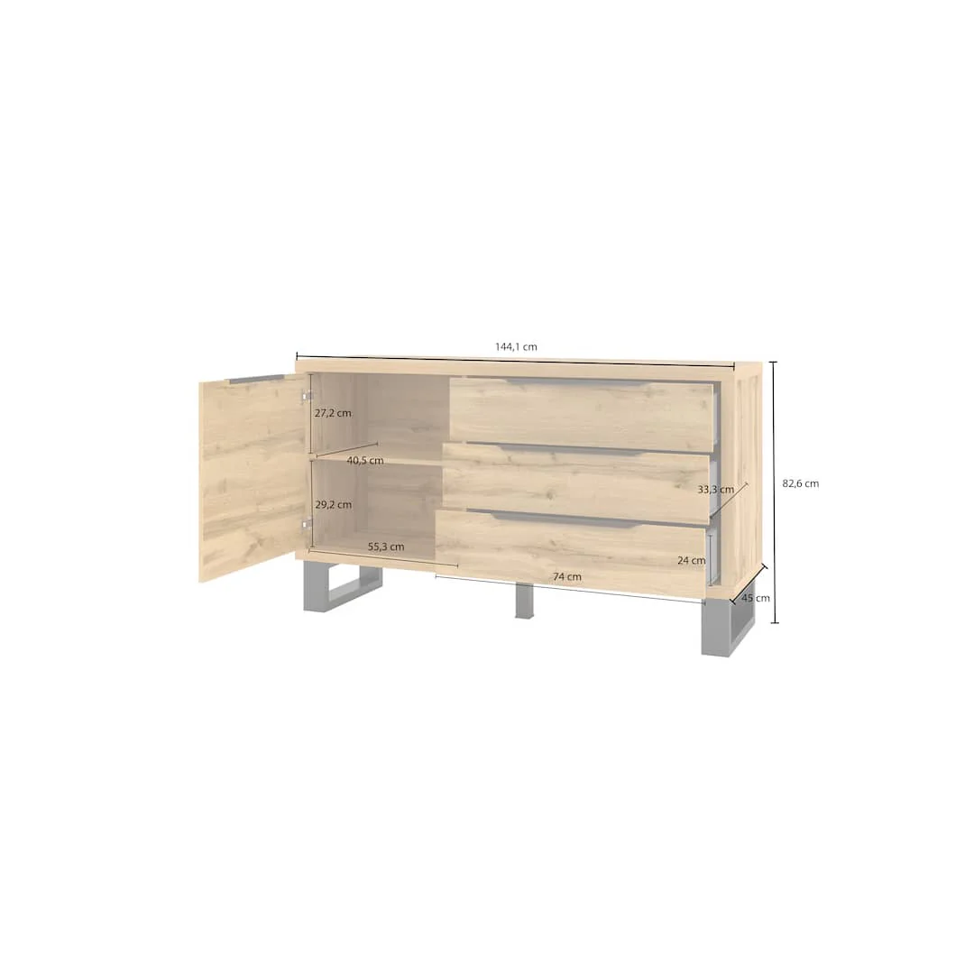 Halle 47 Sideboard Cabinet 144cm - Image 4