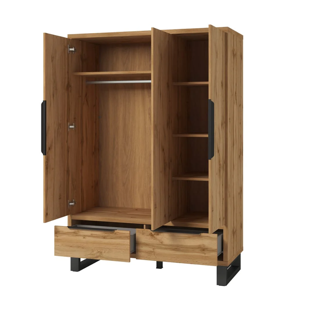 Halle Hinged Door Wardrobe 145cm - Image 3