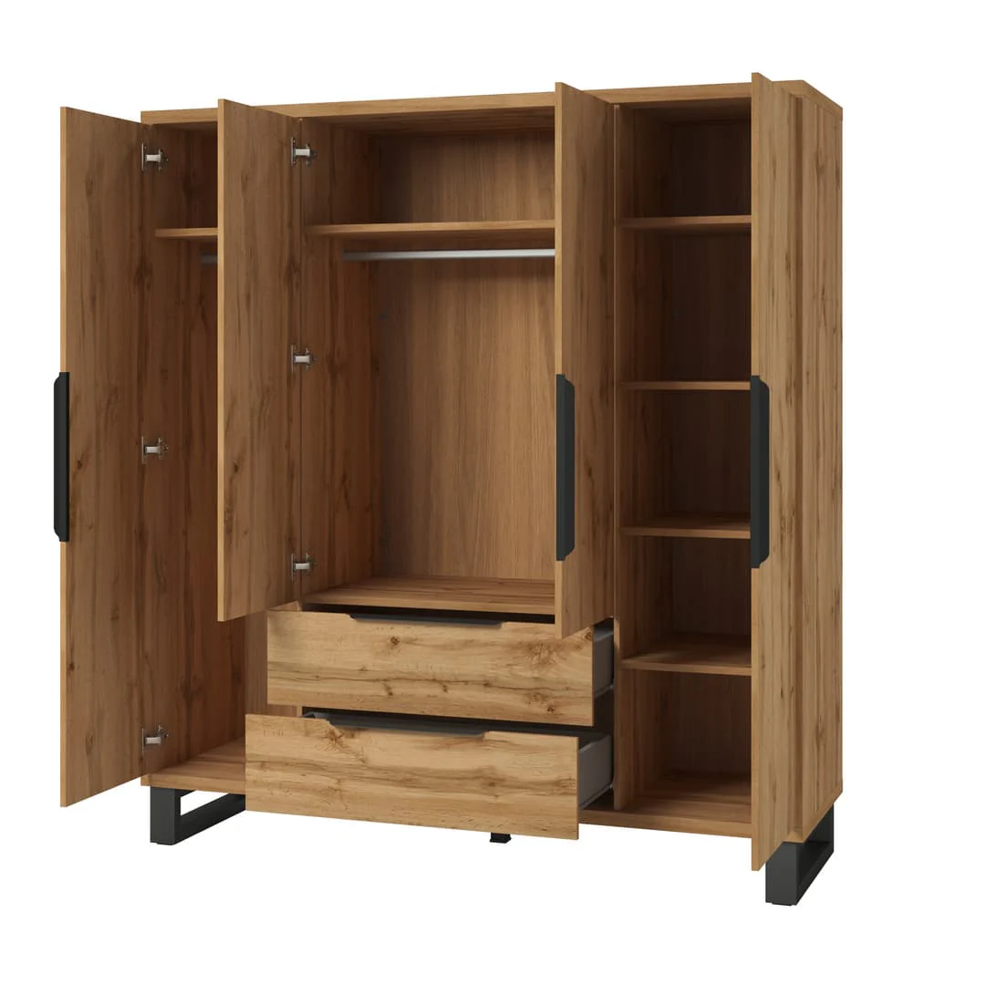 Halle Hinged Door Wardrobe 191cm - Image 3
