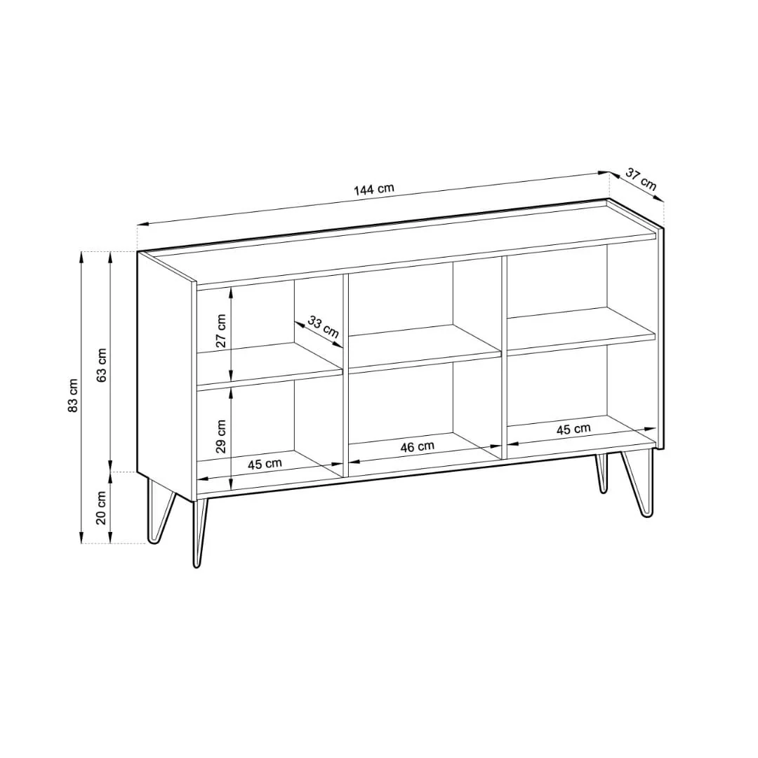 Harmony Sideboard Cabinet 144cm - Image 6