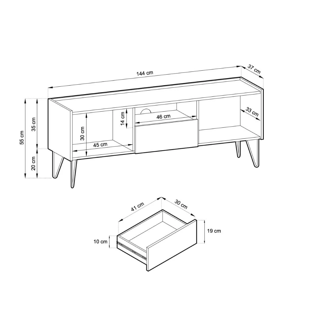 Harmony TV Cabinet 144cm - Image 6