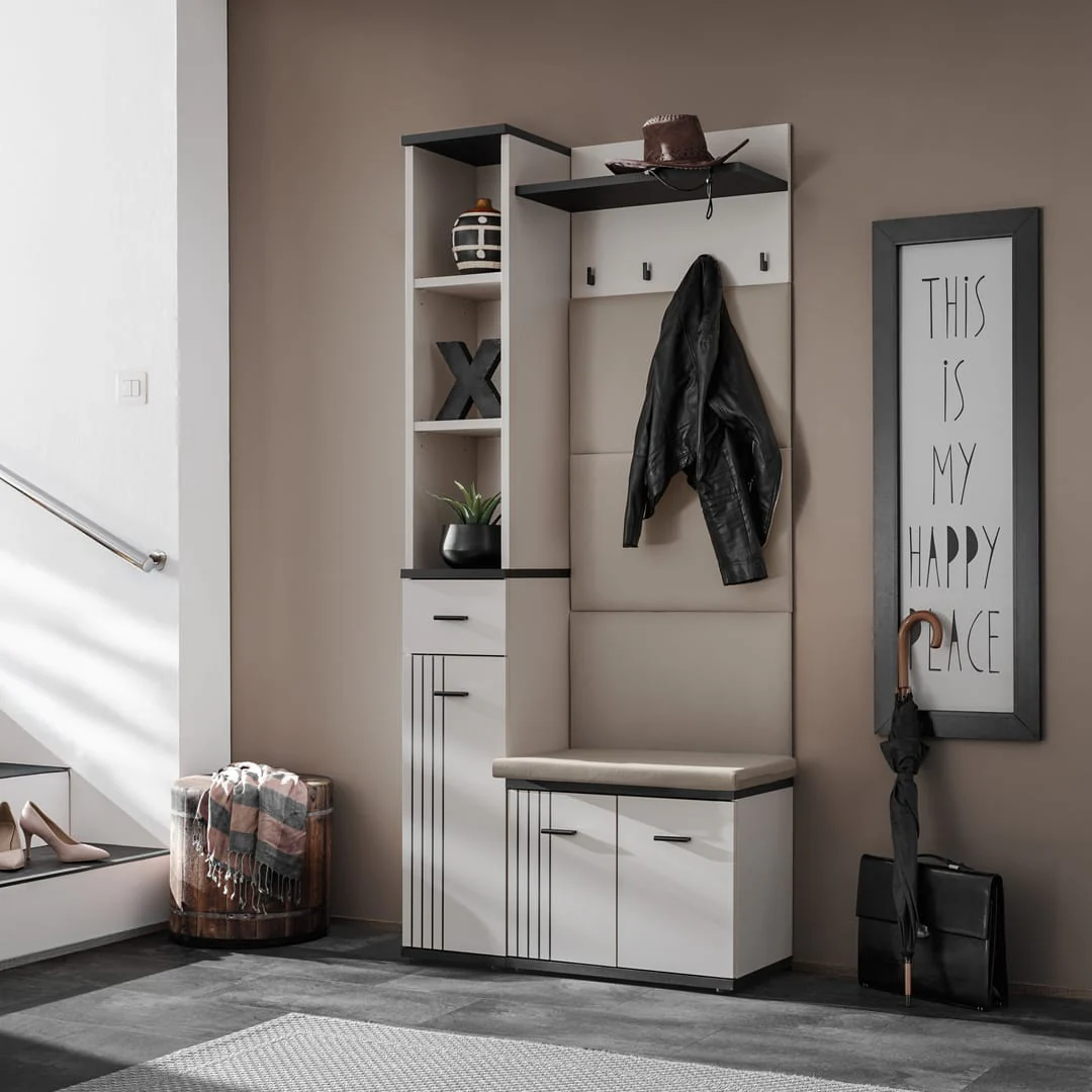 Hugo Tall Hallway Cabinet 30cm - Image 5