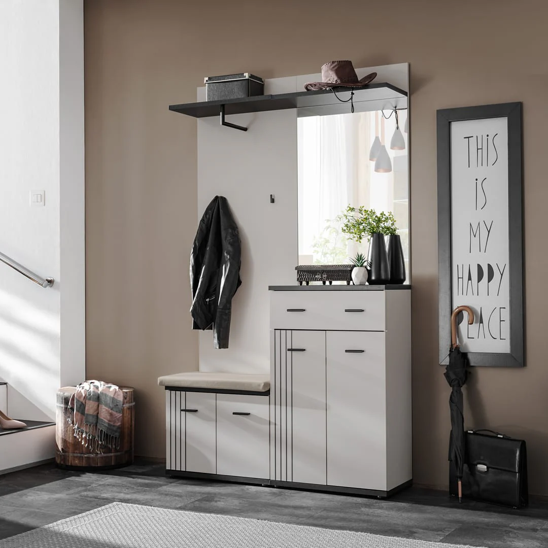Hugo Wall Hanger With Mirror 60cm - Image 3