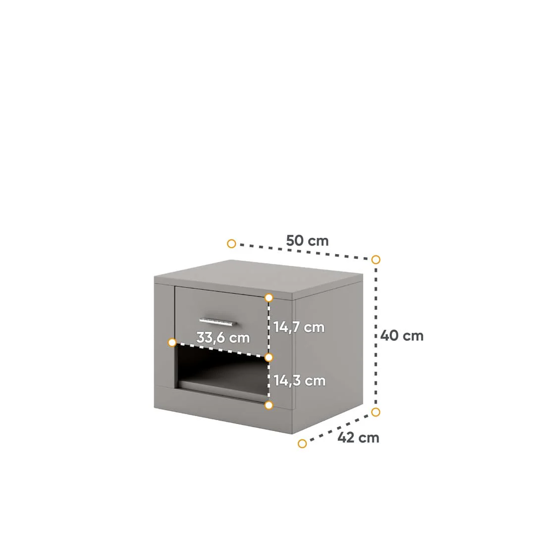 Idea ID-07 Bedside Cabinet 50cm - Image 13