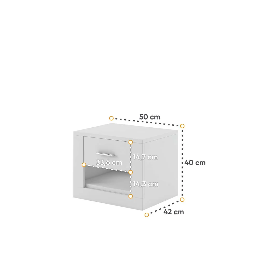 Idea ID-07 Bedside Cabinet 50cm - Image 3