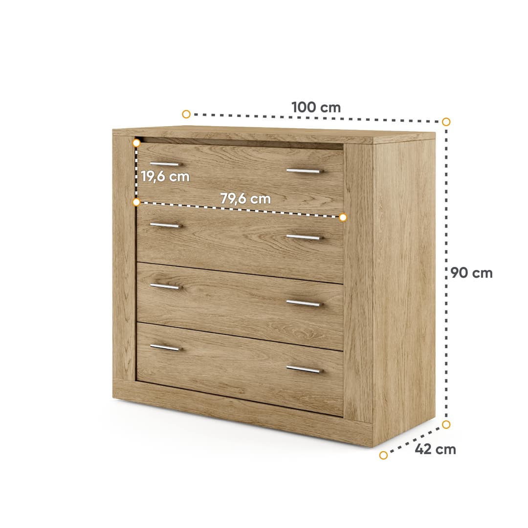 Idea ID-10 Chest of Drawers 100cm - Image 13