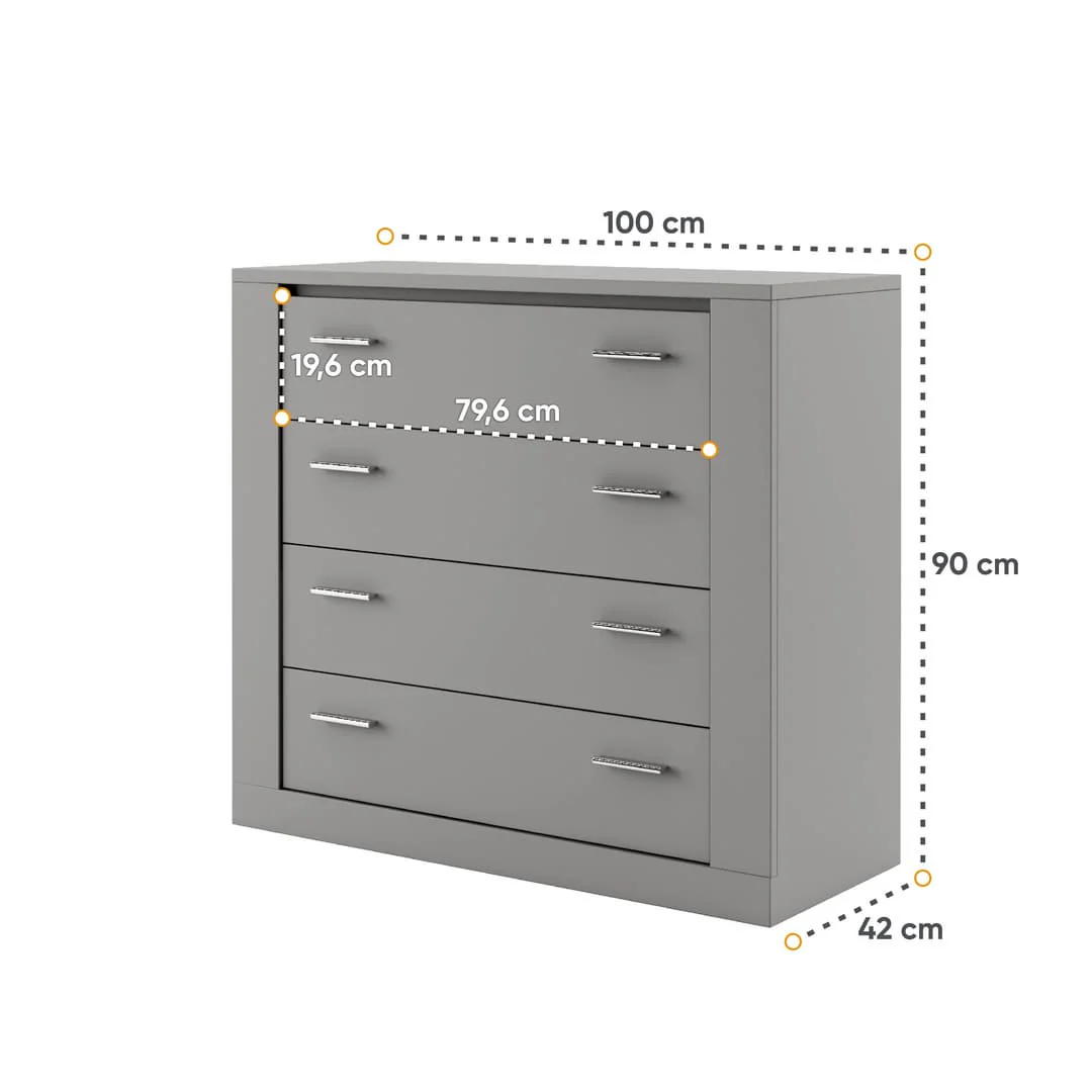 Idea ID-10 Chest of Drawers 100cm - Image 7