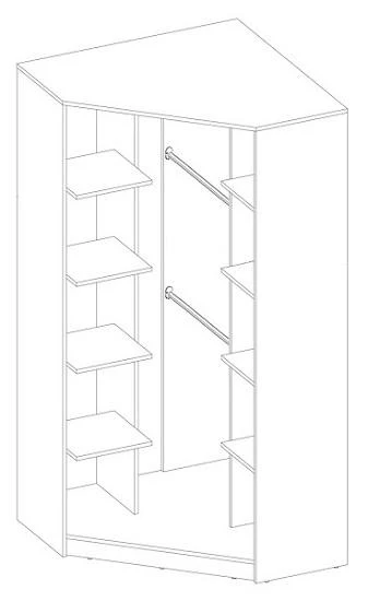 Imola IM-01 Corner Wardrobe 95cm - Image 9
