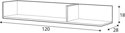 Imola IM-11 Wall Hung Shelf 120cm - Image 5
