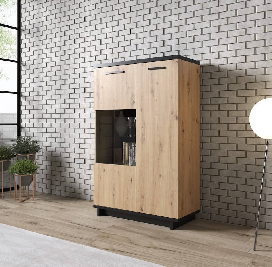 Ines 12 Display Cabinet 90cm - Image 3