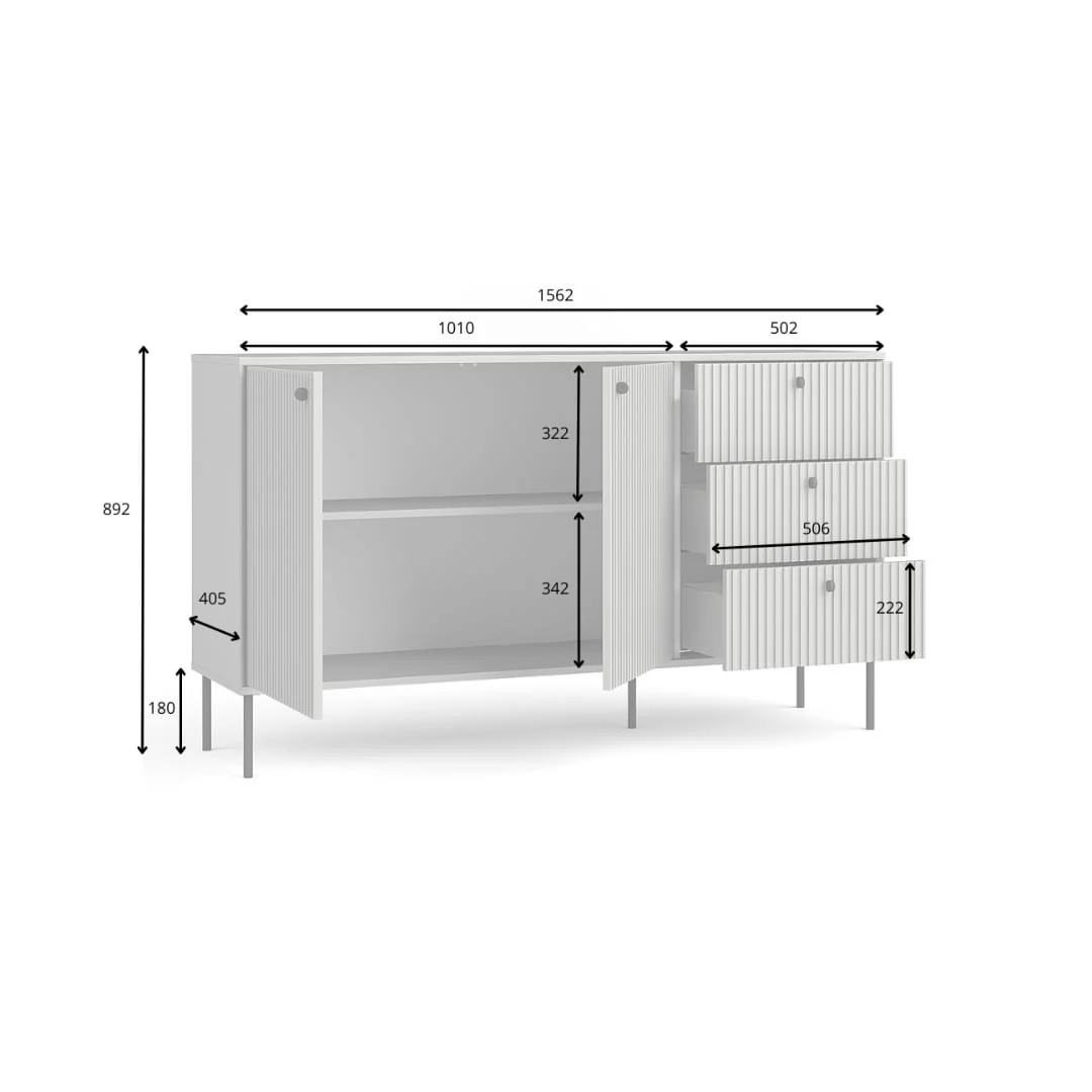 Iris Sideboard Cabinet 156cm - Image 3