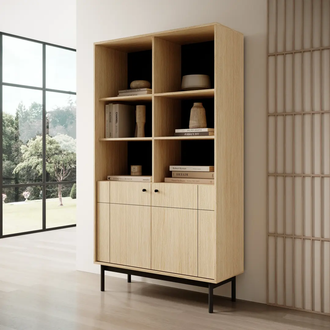 Japandi Bookcase 104cm - Image 5