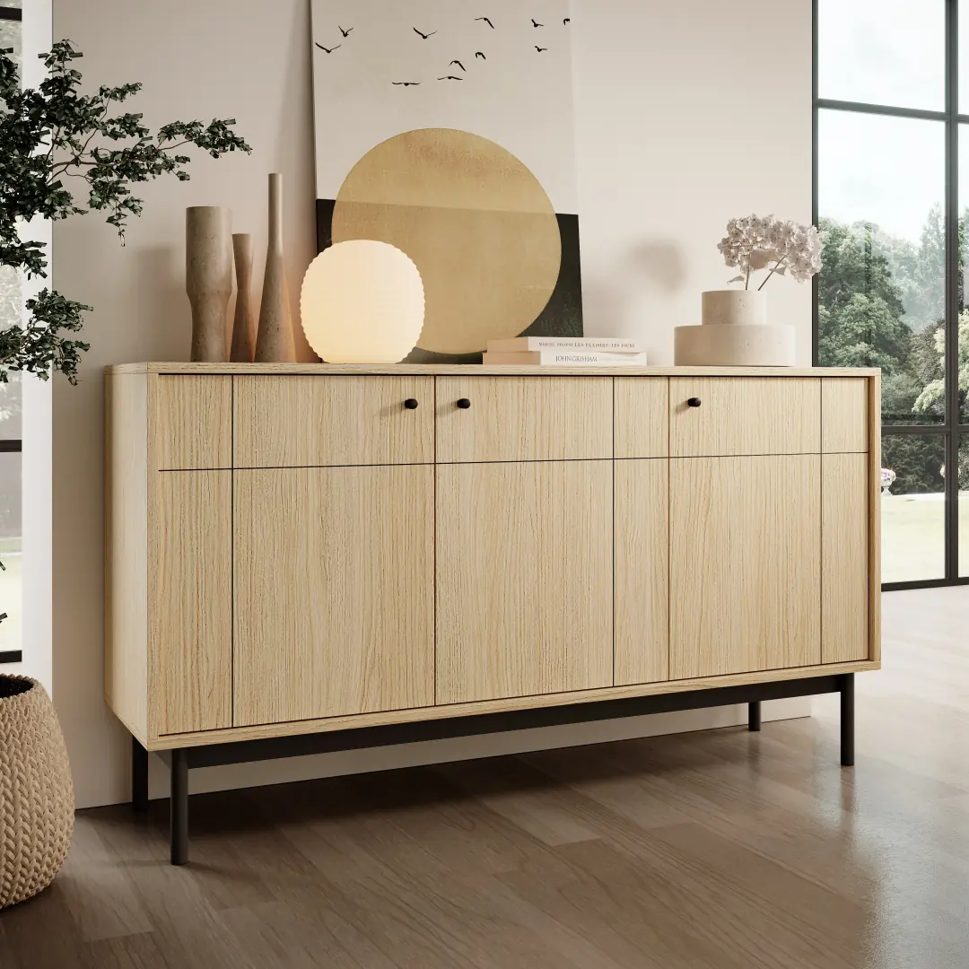 Japandi Sideboard Cabinet 154cm - Image 5