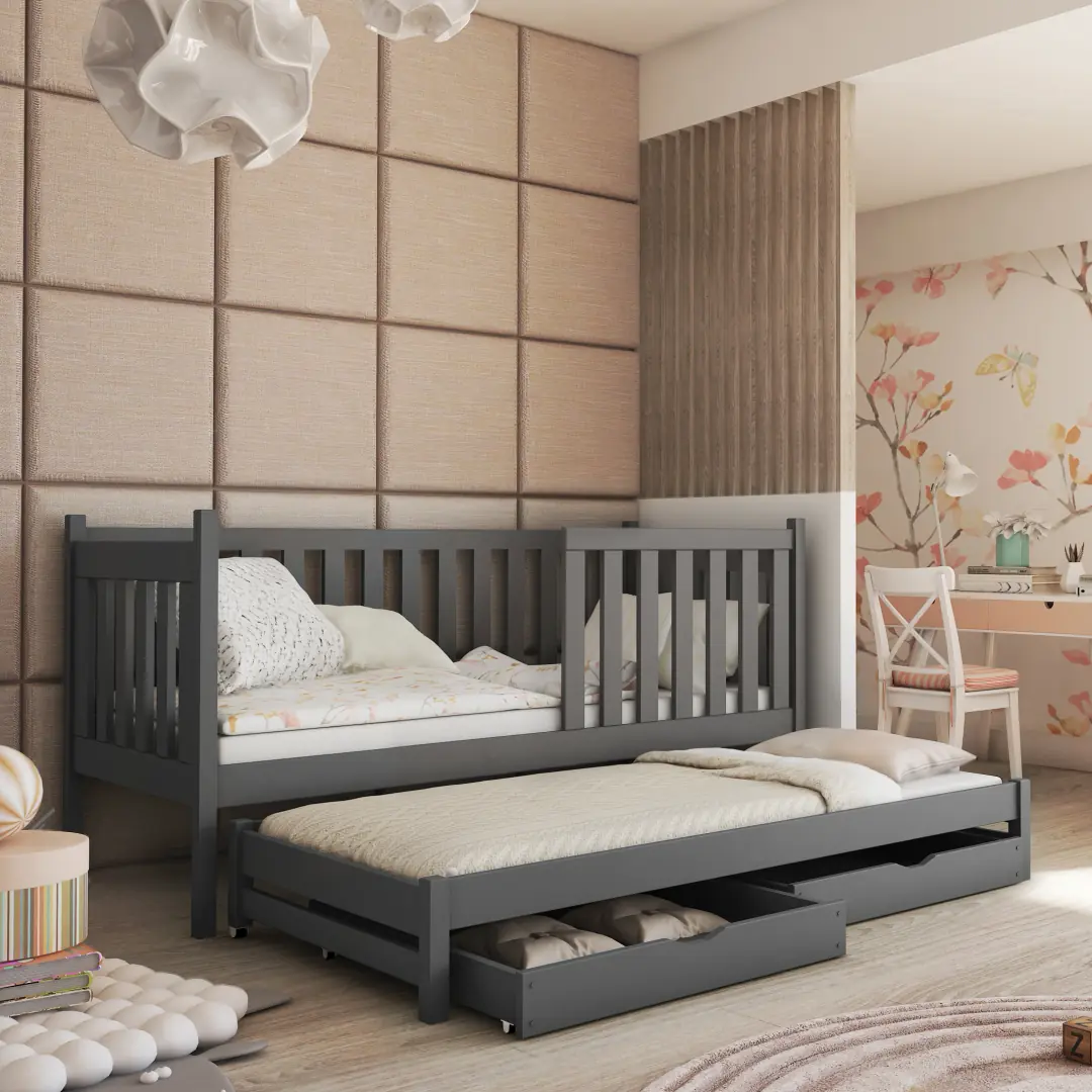 Kaja Single Bed with Trundle and Storage - Image 10