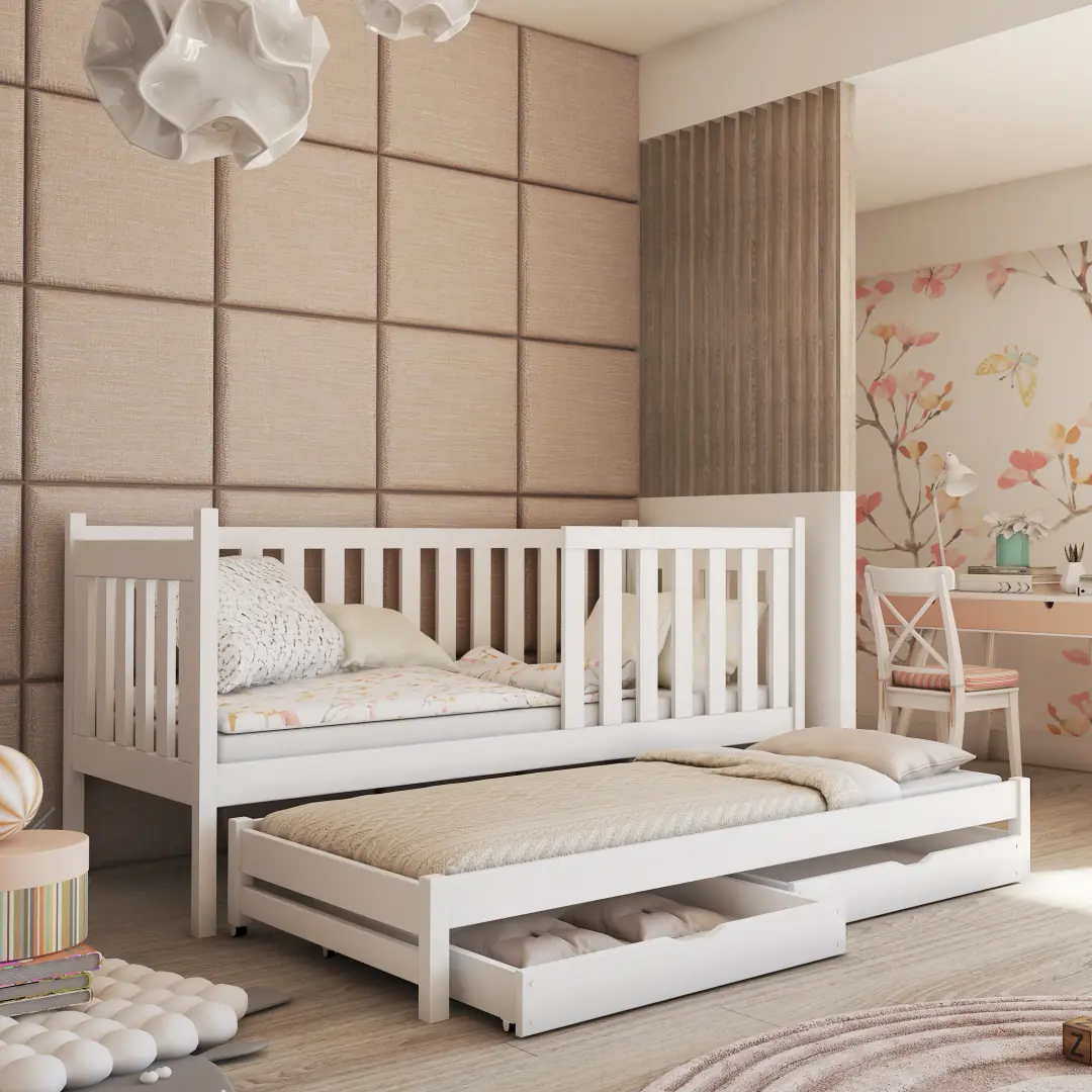 Kaja Single Bed with Trundle and Storage - Image 2