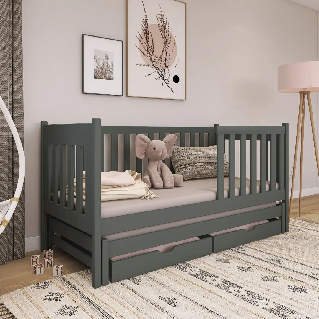 Kaja Single Bed with Trundle and Storage - Image 9