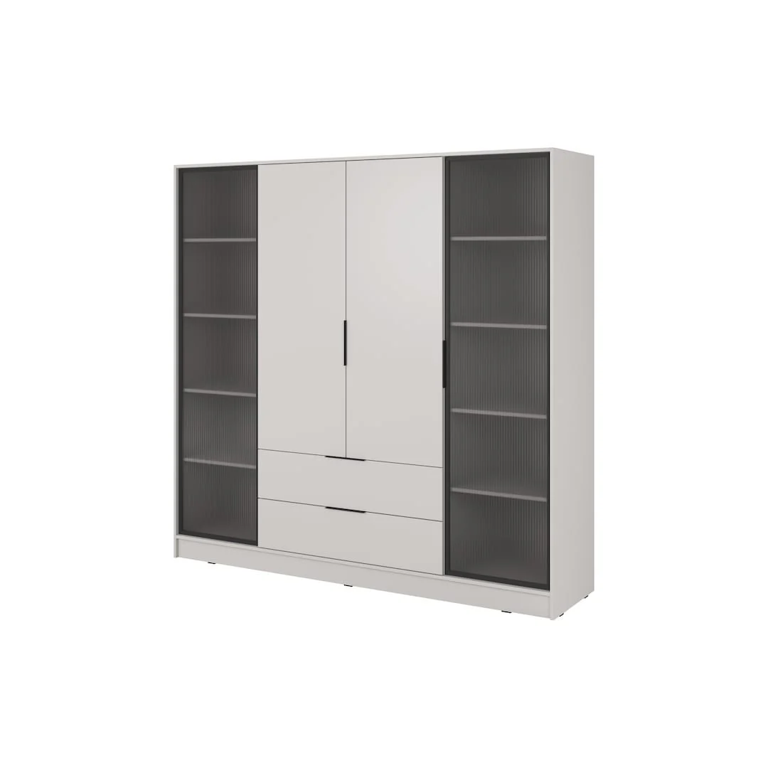 Kelly Hinged Door Wardrobe 206cm [Glass] - Image 8
