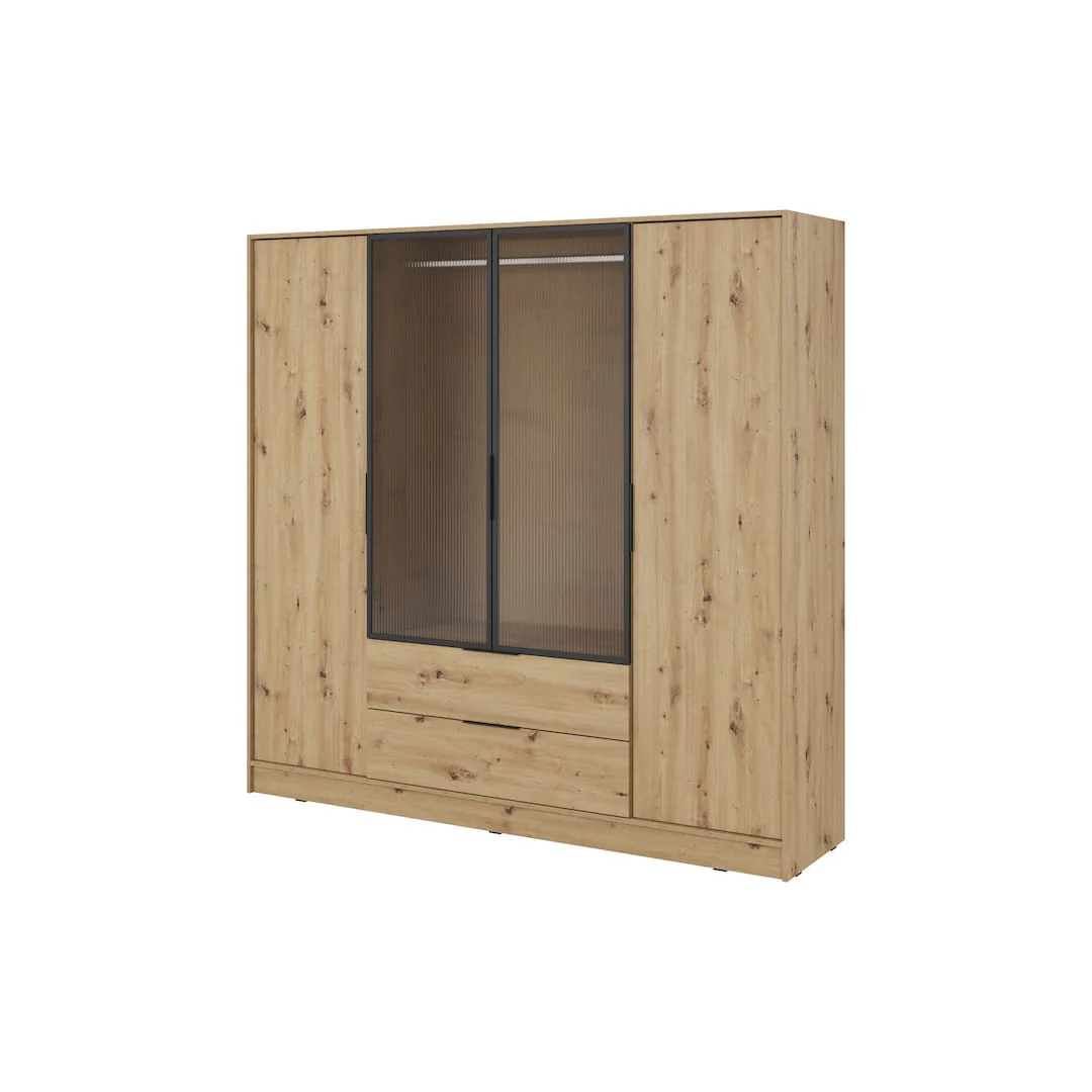 Kelly Hinged Door Wardrobe 206cm [Glass] - Image 5