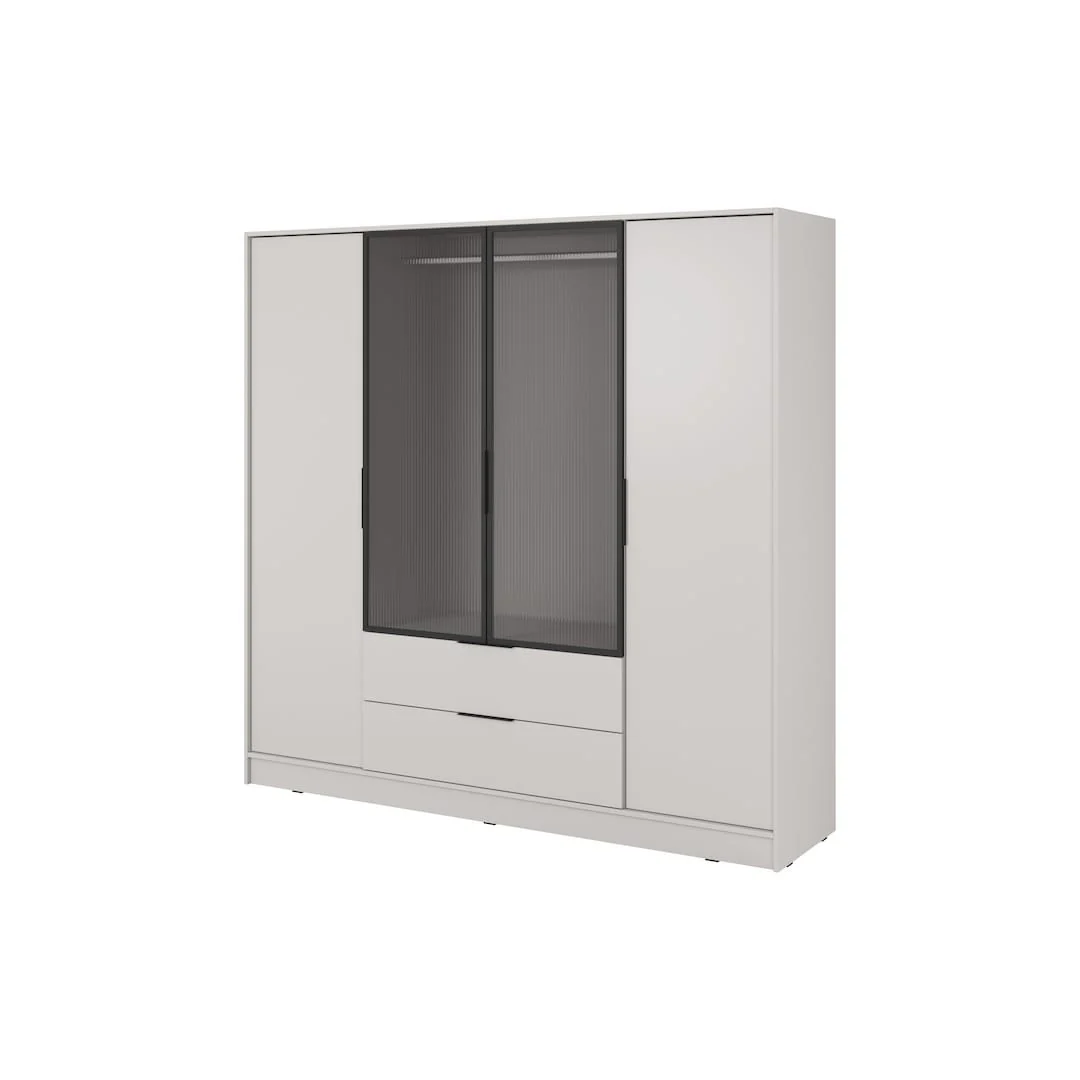 Kelly Hinged Door Wardrobe 206cm [Glass] - Image 8