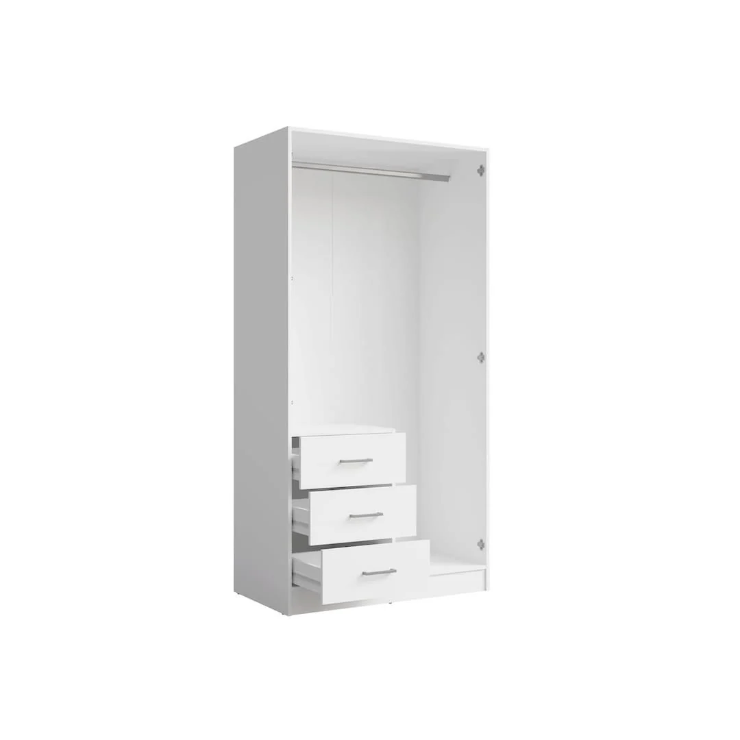 Konso Hinged Door Wardrobe 101cm - Image 6