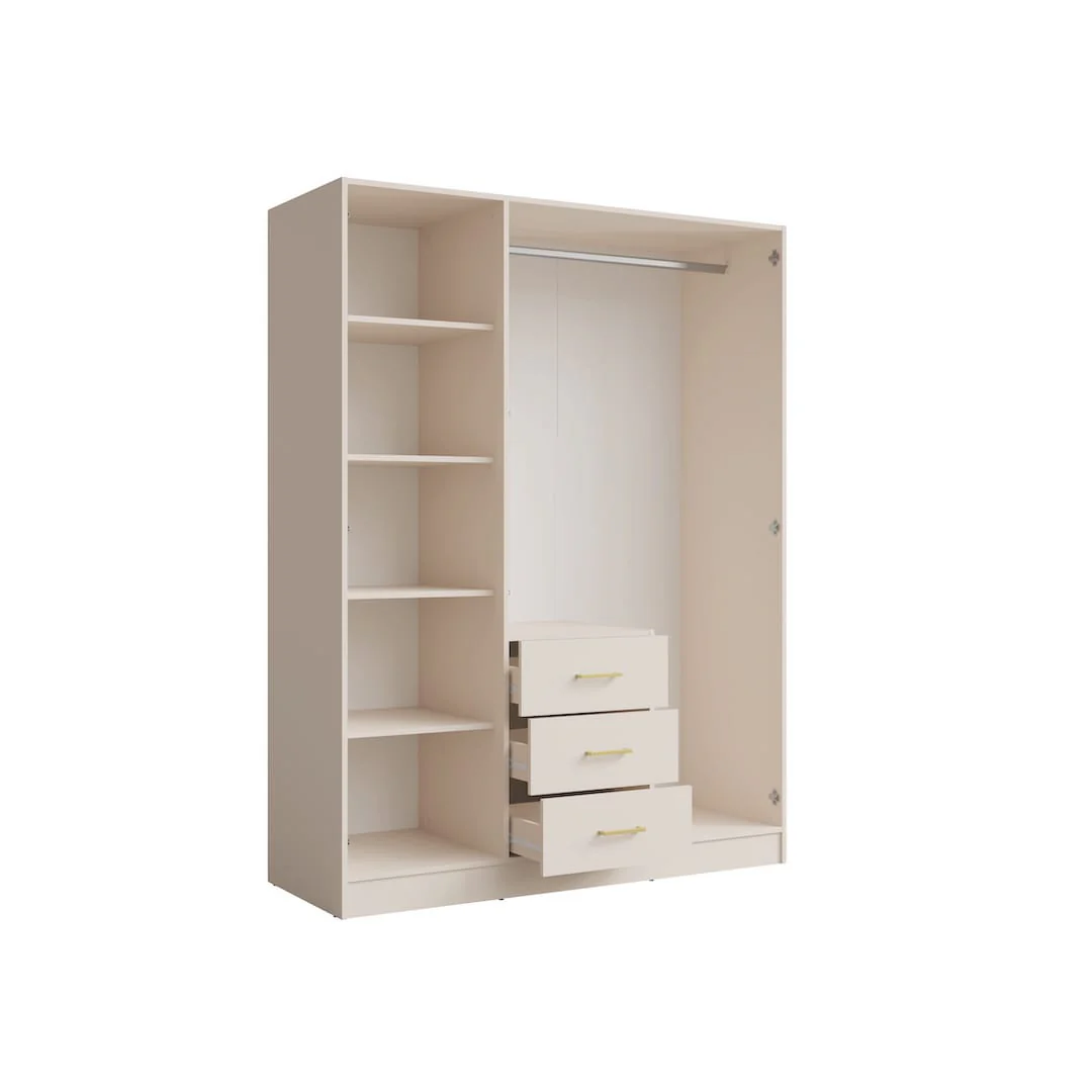 Konso Hinged Door Wardrobe 151cm - Image 3