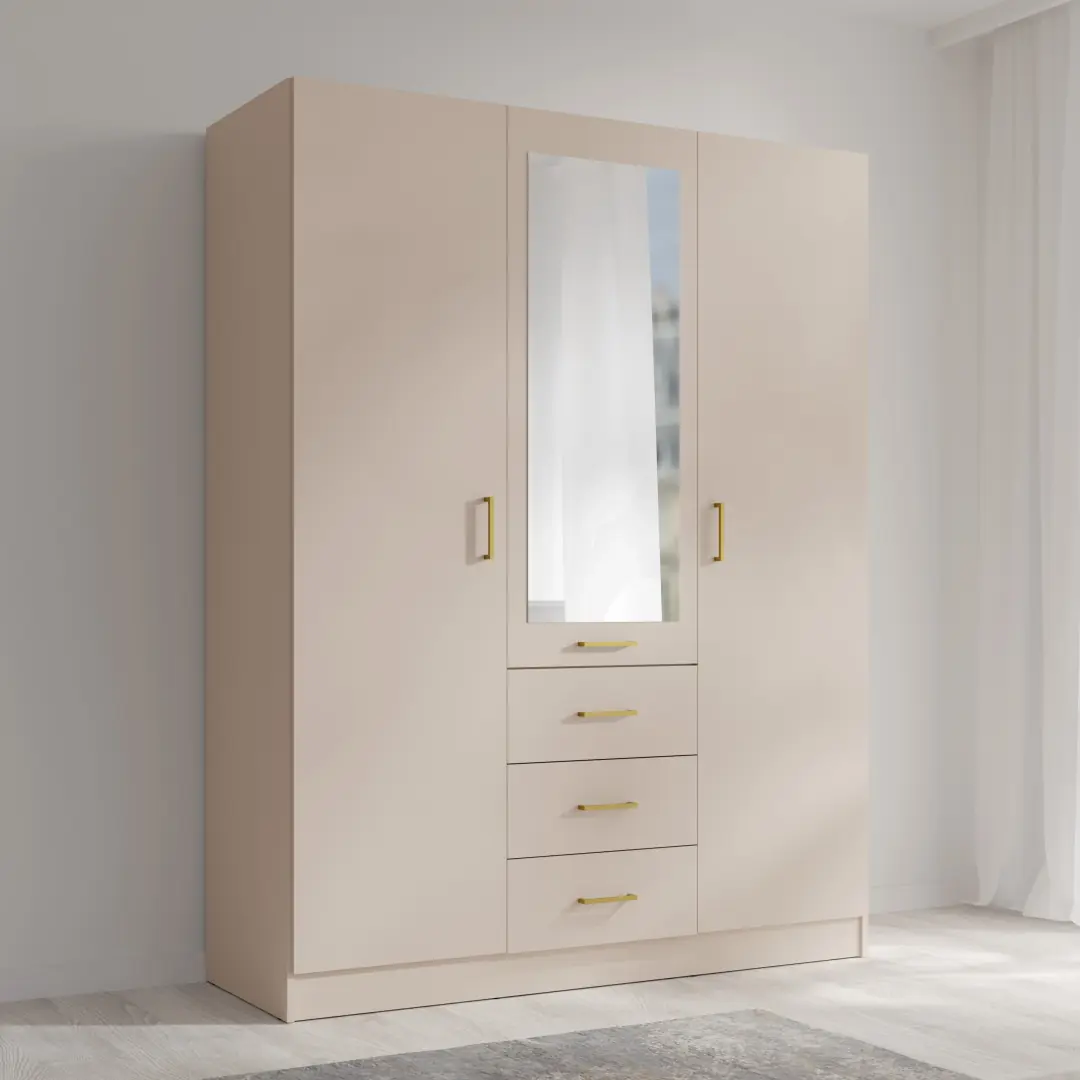 Konso Hinged Door Wardrobe 151cm - Image 4