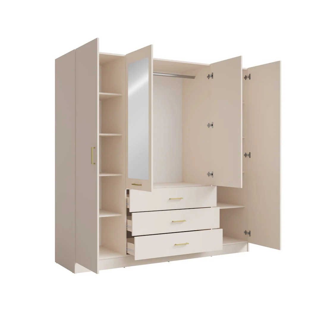 Konso Hinged Door Wardrobe 200cm - Image 3