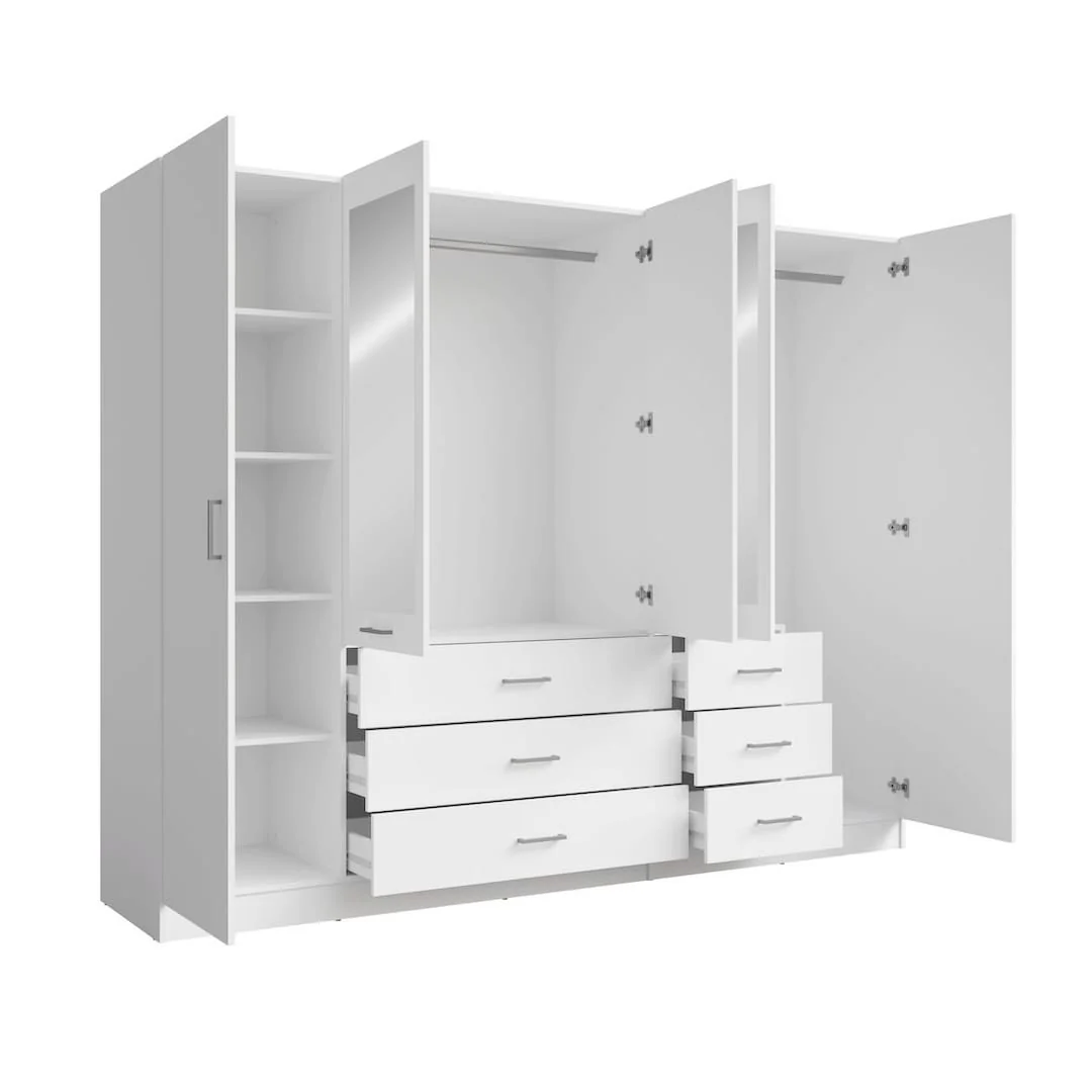 Konso Hinged Door Wardrobe 250cm - Image 7