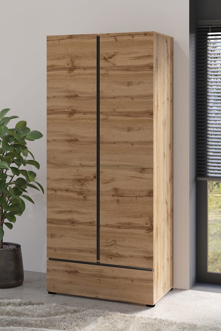 Kross Hinged Door Wardrobe 89cm - Image 9