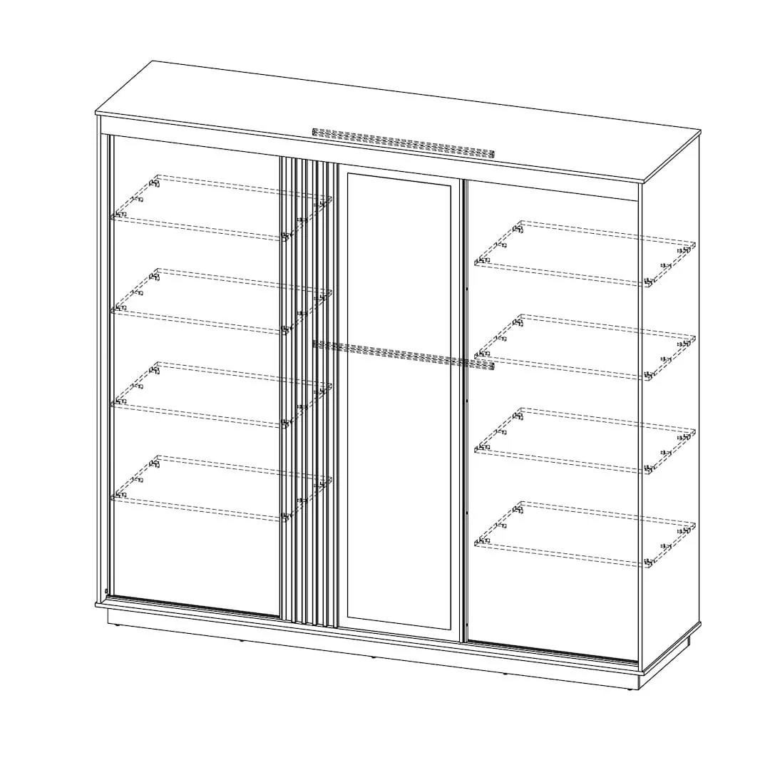 Lamelo LA19 Sliding Door Wardrobe 240cm - Image 4