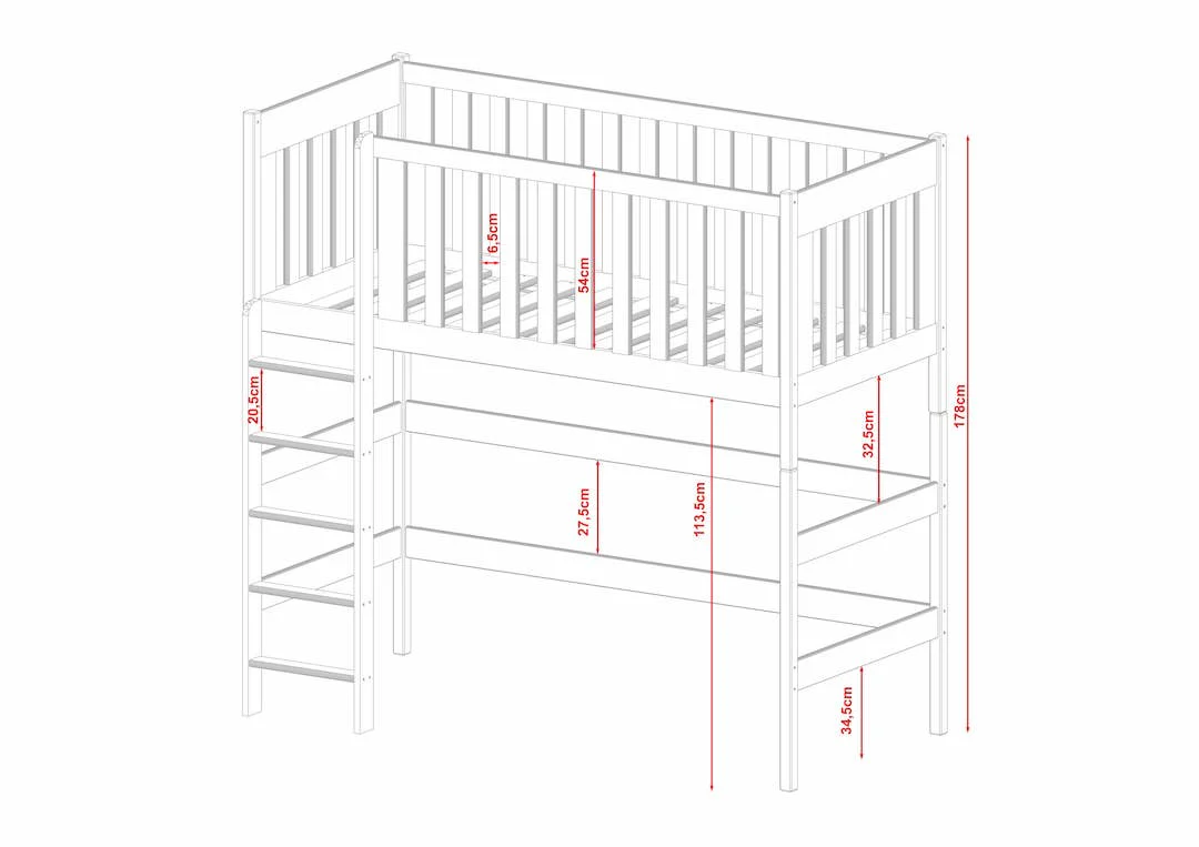 Wooden Loft Bed Laura - Image 14
