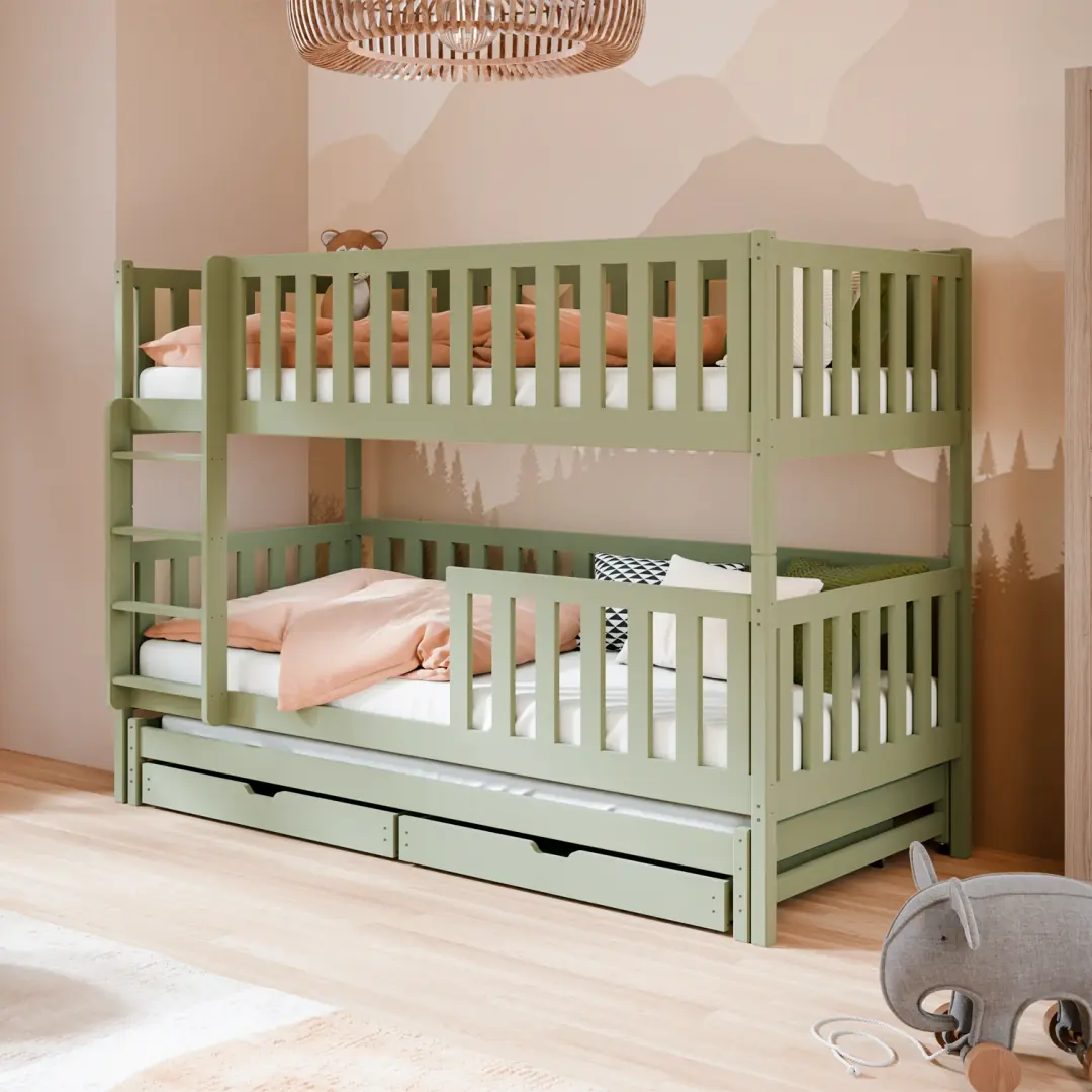 Lea Bunk Bed with Trundle and Storage - Image 17